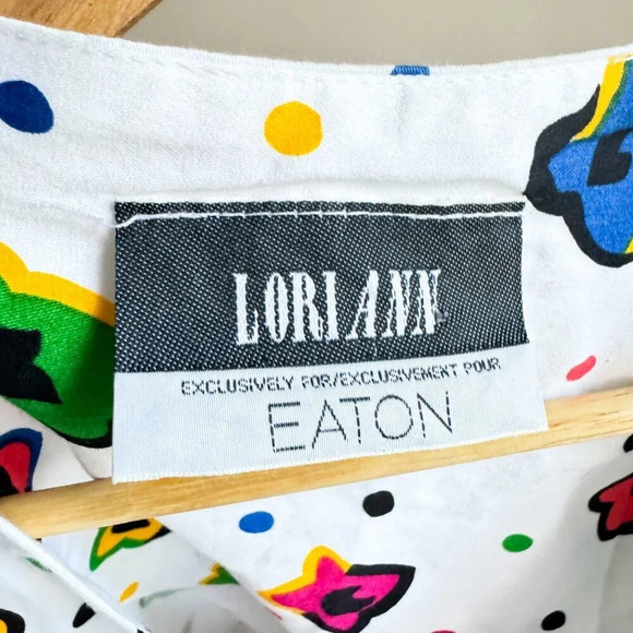 Vintage Lori Ann for Eaton's  Deadstock Floral sleeveless Midi Dress M/L - Picture 6 of 6